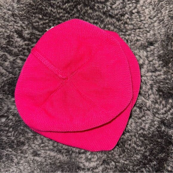 Y2K Ralph Lauren Hot Pink Blue Pima Cotton Wool Blend Striped Beanie OS Indie - Picture 4 of 6